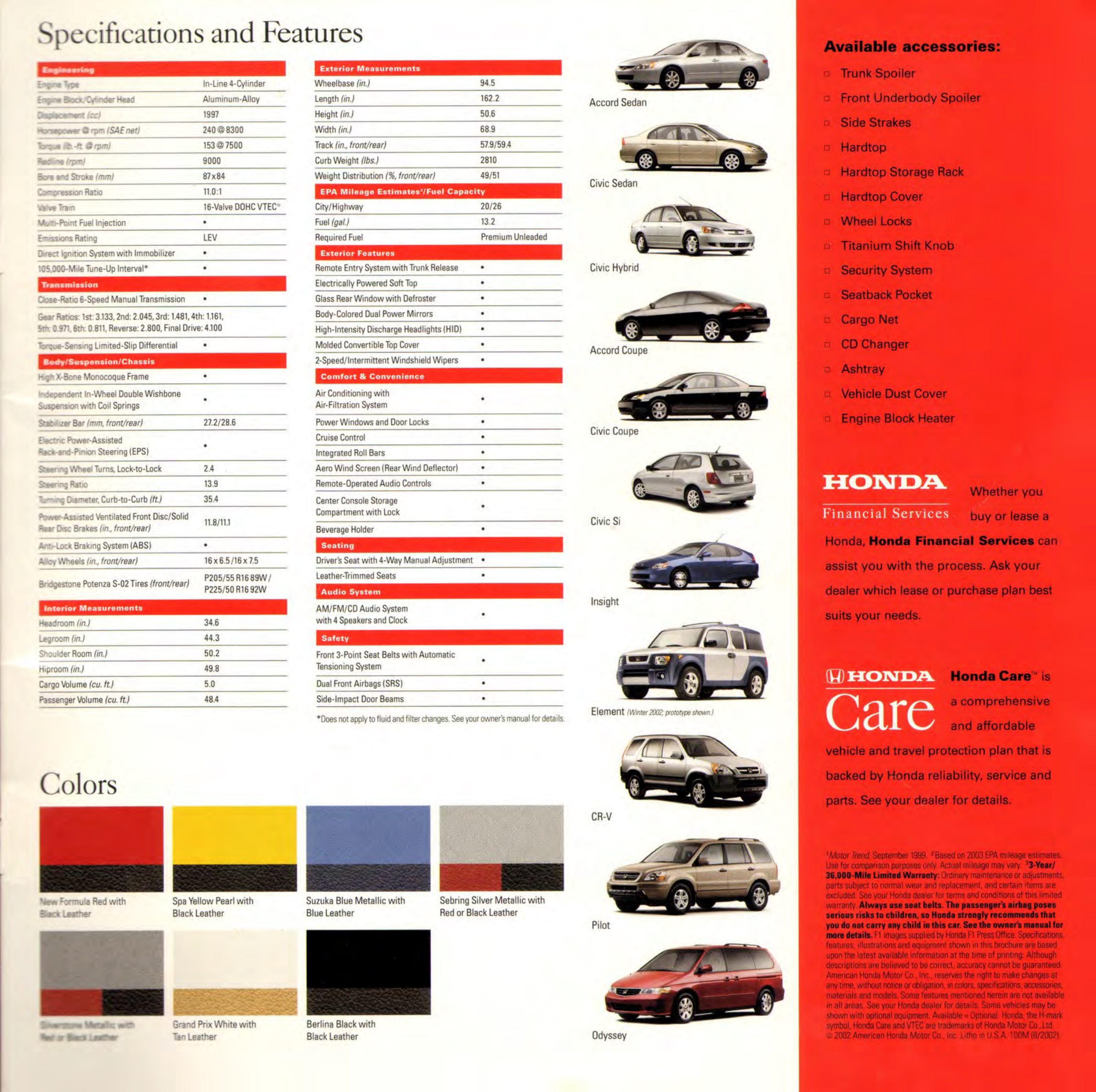 2003 Honda S2000 Brochure Page 7